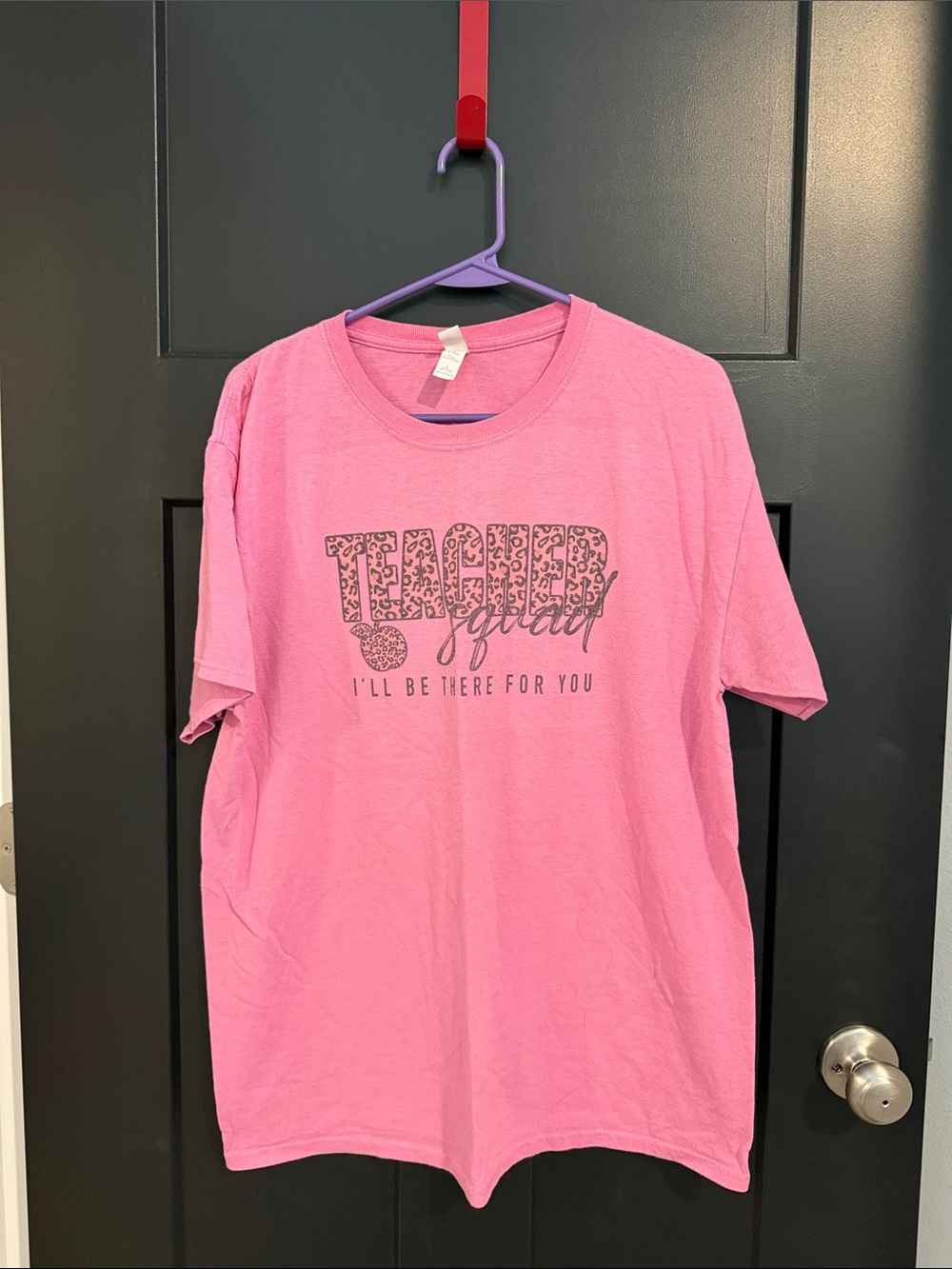 Pink "Teacher Squad" Graphic Tee